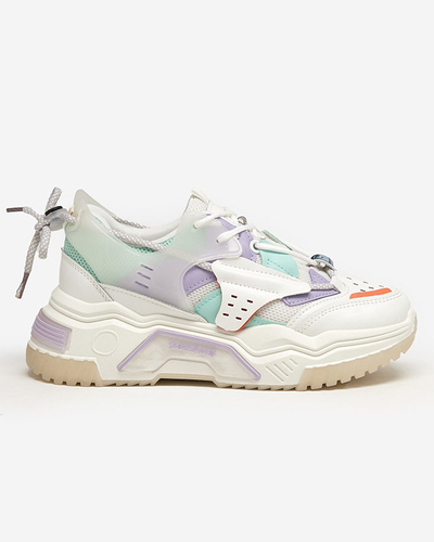 OUTLET Damen Sportschuhe, Turnschuhe in Weiß und Lila Xillop - Schuhe