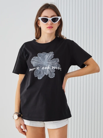 Royalfashion Damen Baumwoll-T-Shirt Mehr und Mehr