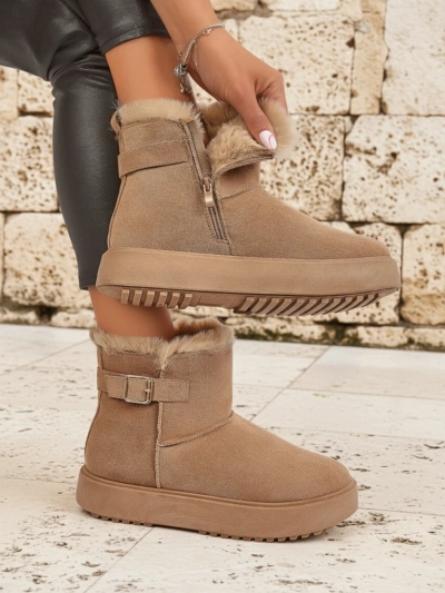 Royalfashion Kurze Damenstiefel im Schneestiefel-Stil Winter Crest