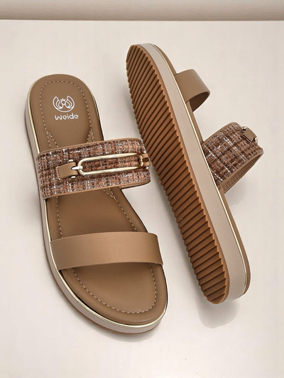 Royalfashion Damen-Pantoletten mit flacher Sohle Mamma