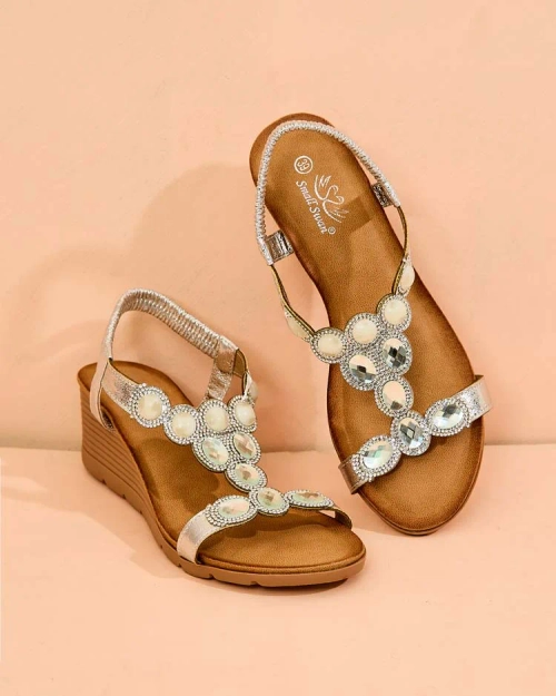 Royalfashion Жіночі босоніжки з цирконієм Obrina