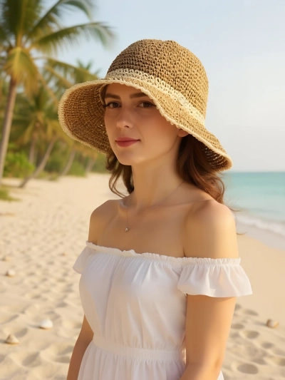 Royalfashion Damen Strohhut Sun Bloom