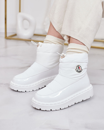 Royalfashion Damen Schlupf-Schneestiefel in weißer Farbe Ireda