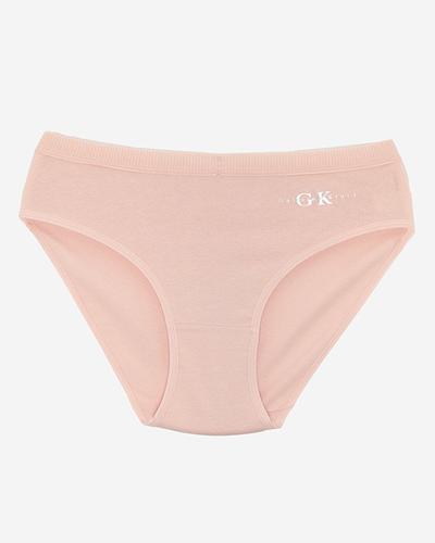 Beiges Damen-Slip aus Baumwolle mit der Aufschrift - Underwear