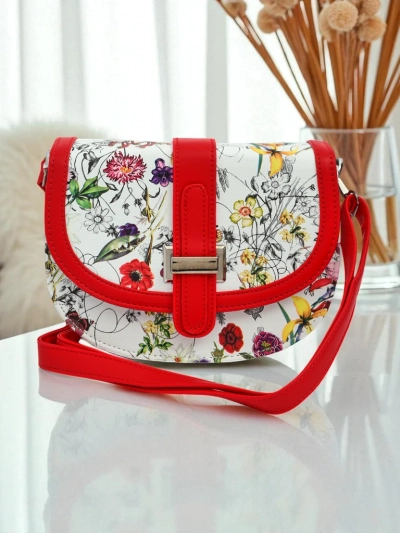 Royalfashion Kleine Damenhandtasche aus Öko-Leder mit Blumenmuster Ori Elle