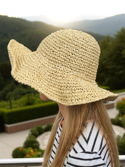 Royalfashion Damen Strohhut Lila Sun