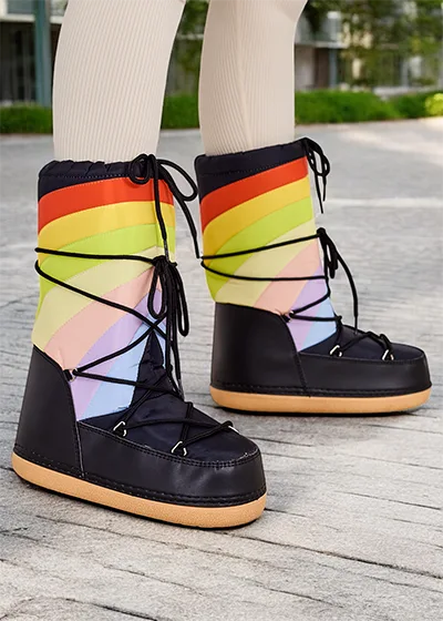 Royalfashion Damen Schneeboot-Stil Schuhe Tencce