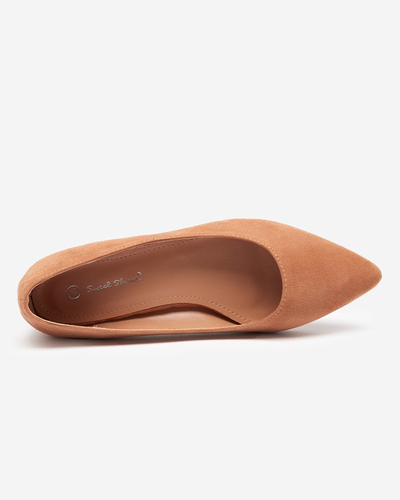 Hellbraune Pumps mit flachem Absatz Czinni - Footwear