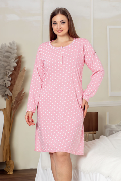 Royalfashion Damen-Nachthemd in Polka Dots PLUS SIZE