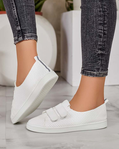 Royalfashion Damen durchbrochene Raffer-Sneakers