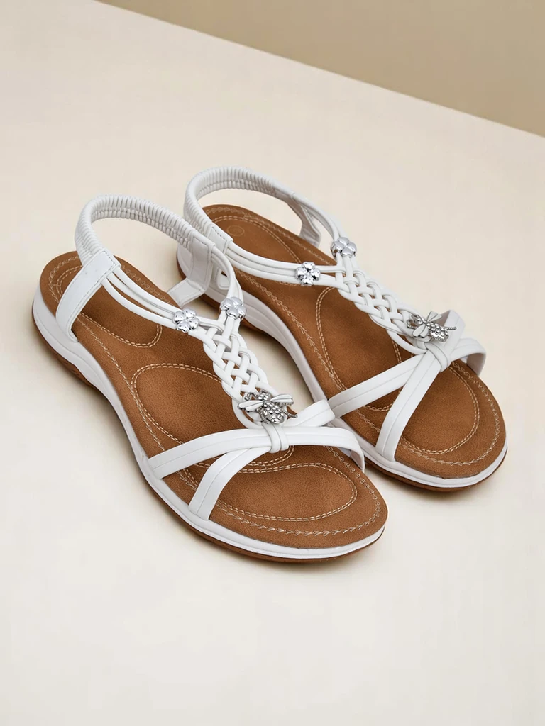 Royalfashion Fiacco verzierte Damensandalen