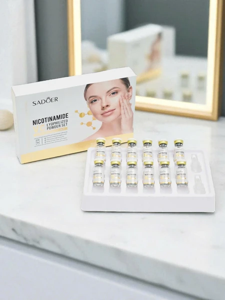Sadoer Set aus lyophilisiertem Niacinamid- und Vitamin-C-Pulver