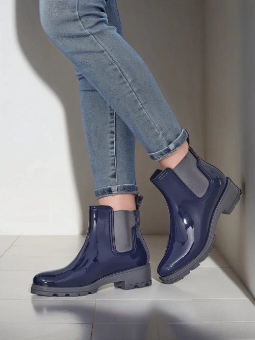 Royalfashion Лаковані жіночі гумові чоботи Erismas