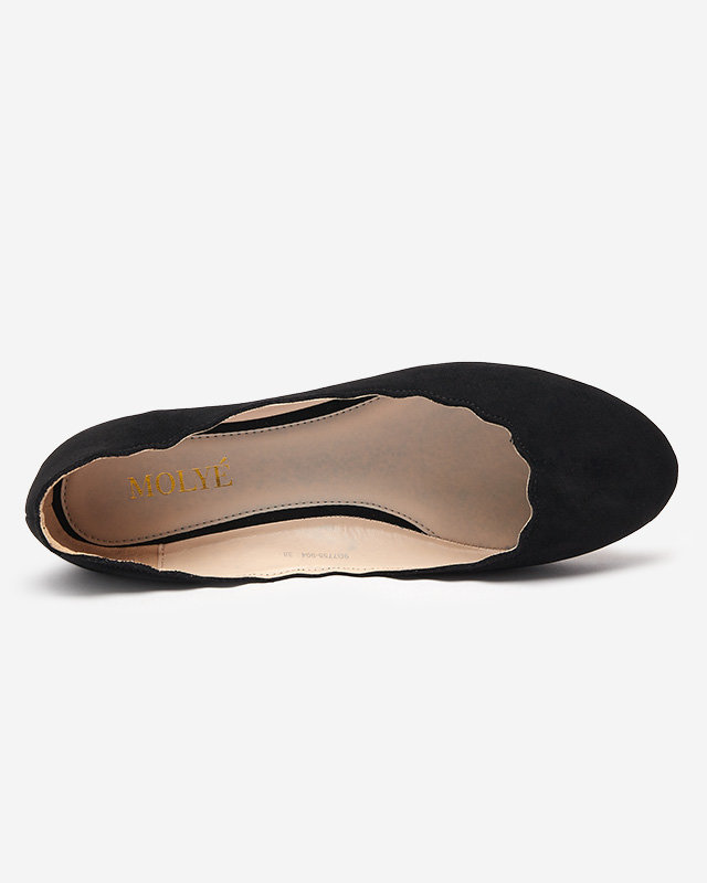 Schwarze Öko-Wildleder-Ballerinas für Damen Antonelia - Footwear