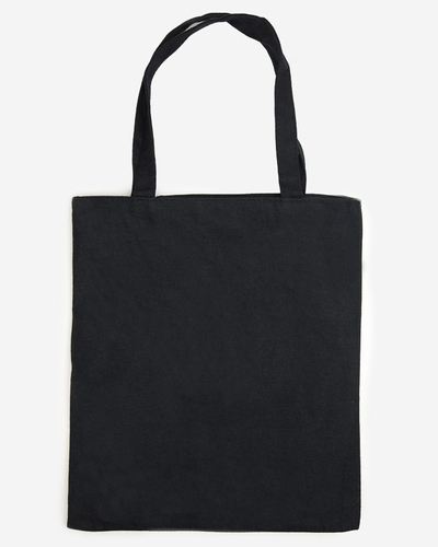 Schwarze Stofftasche mit Aufschrift - Accessoires
