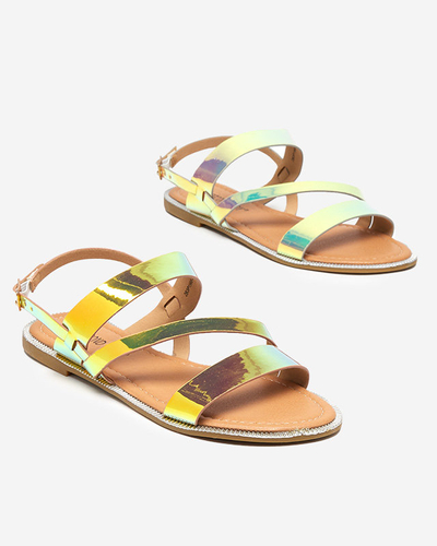 Goldene holografische Damensandalen Ajazz- Footwear