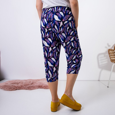 Сині жіночі бриджі з принтом PLUS SIZE