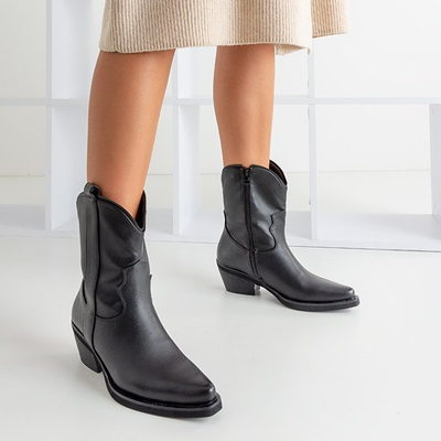 Schwarze Cowboystiefel für Damen von Laia - Schuhe