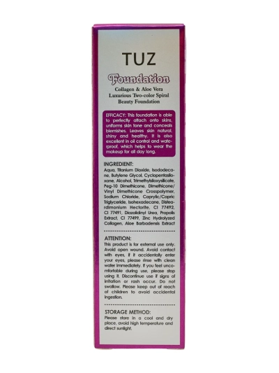 Feuchtigkeitsspendendes zweifarbiges Gesichts-Make-up mit Kollagen Beige