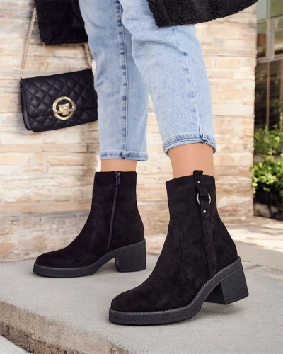 Royalfashion Damen Stiefeletten auf einem Pfosten Boron