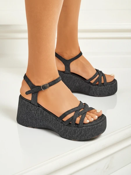 Royalfashion Damen Keilsandalen Shadow Lift