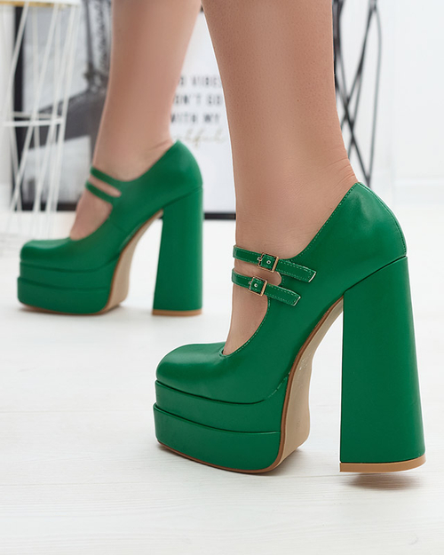 Зелені жіночі туфлі на високій шпильці Edisa - Взуття