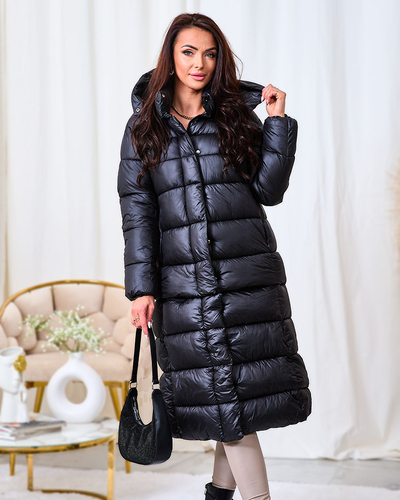 Royalfashion Schwarze Damen Winterjacke