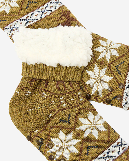 Шкарпетки чоловічі утеплені Royalfashion Різдвяні зелені