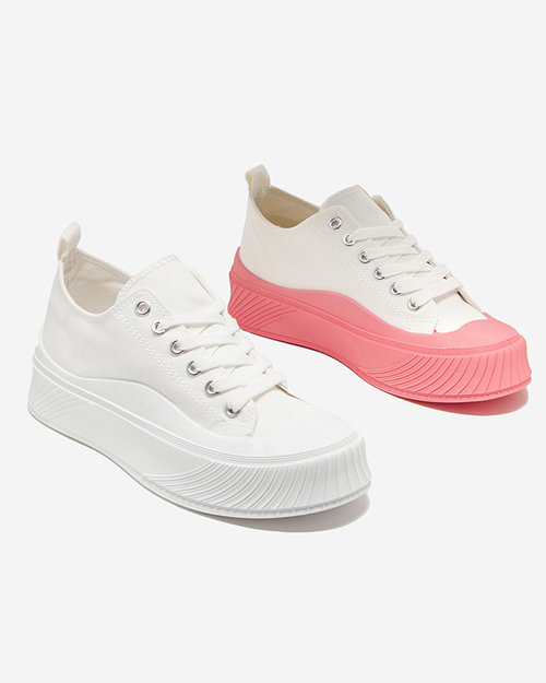 Біло-рожеві жіночі кросівки, тип кросівки Nerikas - Взуття