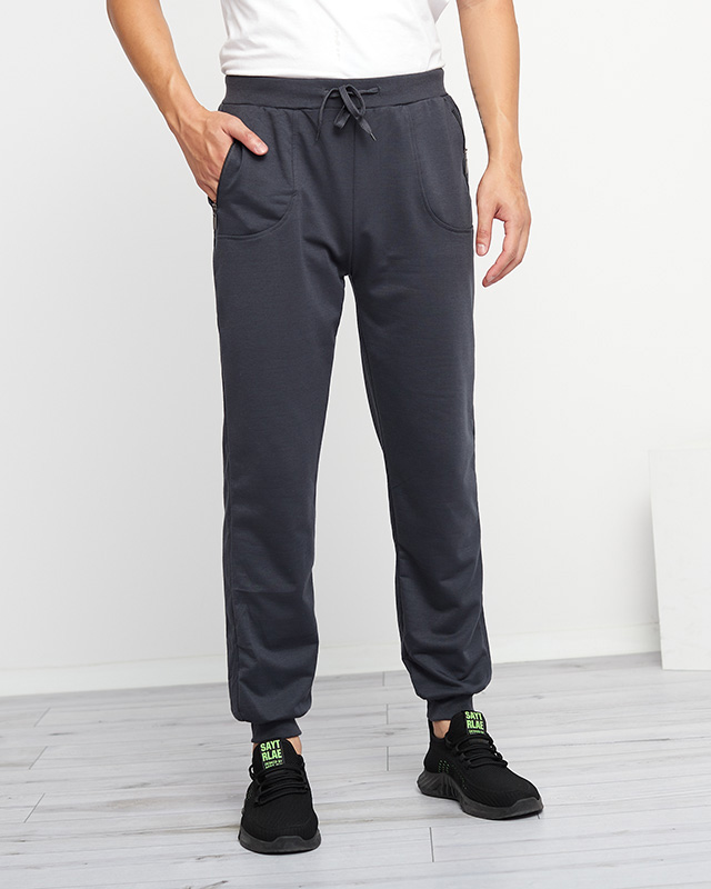 Marineblaue Herren-Jogginghose mit Taschen - Kleidung