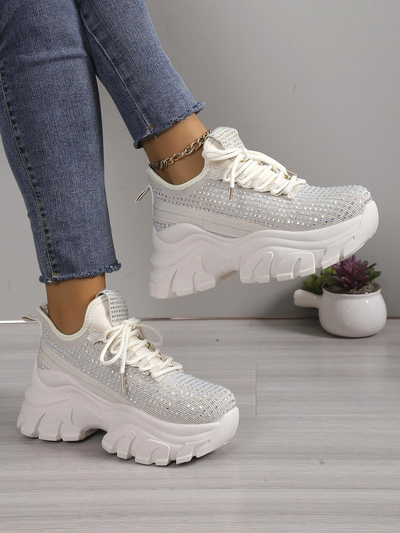 Royalfashion Damen Sport-Sneaker mit Strass Blysco