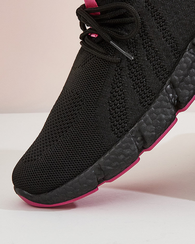 Sportschuhe für Damen in Schwarz und Fuchsia Bommgi - Schuhe