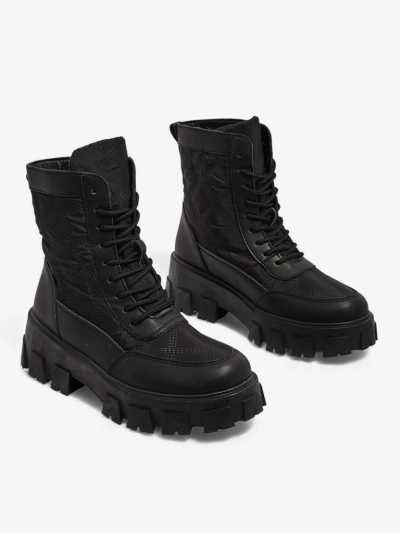 Öko-Leder Schnürstiefeletten Damen Solvi