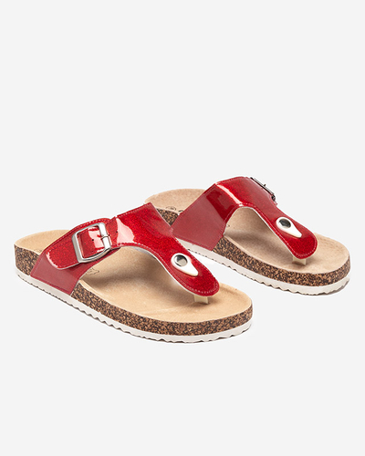 Червоні жіночі шльопанці Елоці - Взуття