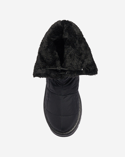 Schwarze Damenstiefel a'la Schneestiefel Amirfu- Footwear