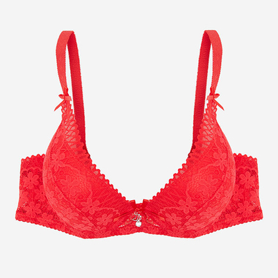Roter Damen-BH mit Spitze - Unterwäsche