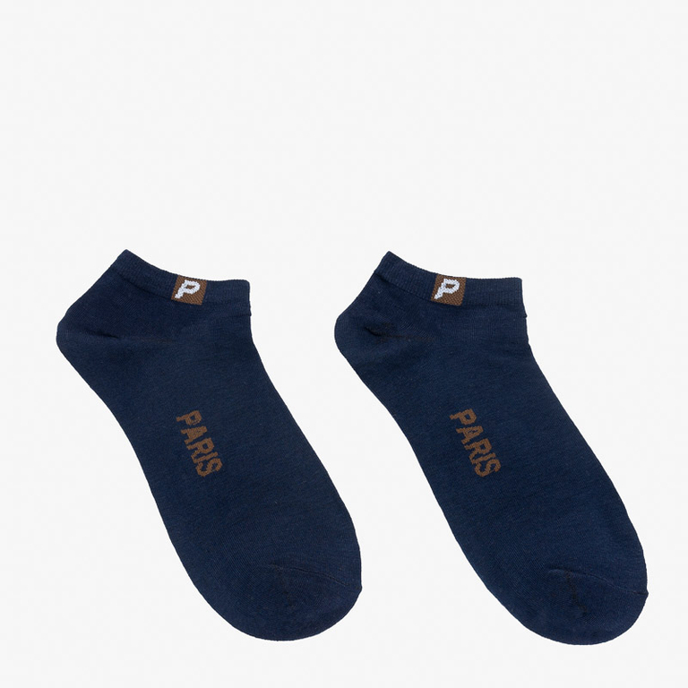 Marineblaue kurze Herrensocken aus Baumwolle - Unterwäsche