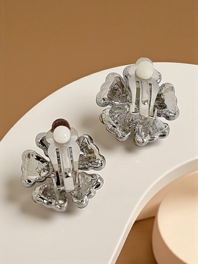 Royalfashion Damen Ohrclips mit Zirkonia