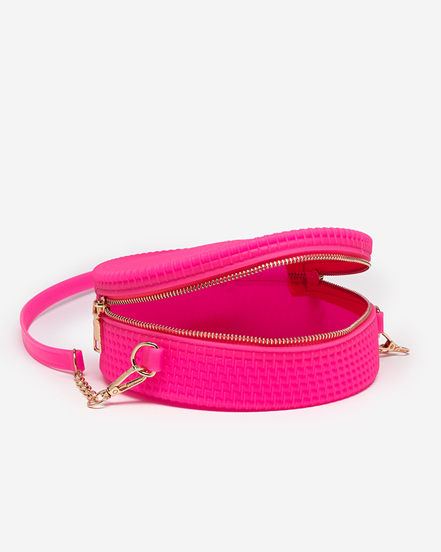 Fuchsia Damenhandtasche mit Prägung - Accessoires