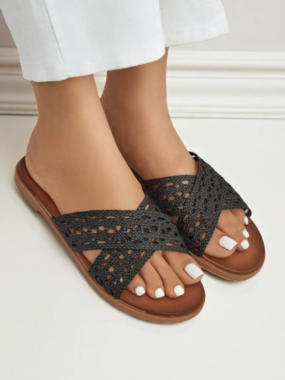 Royalfashion Damen-Pantoletten mit flacher Sohle Ella Brooke