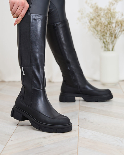 Royalfashion Halbhoher Damenstiefel in schwarz Slyss