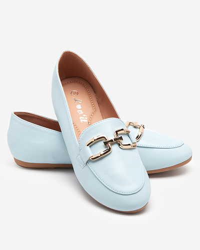 OUTLET Blaue Kesine-Öko-Leder-Loafer für Damen - Schuhe
