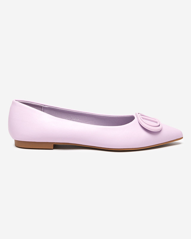 Spitze Ballerinas für Damen in Violett mit einem Ornament an der Spitze Manico - Footwear