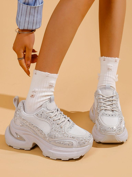 Royalfashion Damen Sport Sneakers mit Strass Bloss