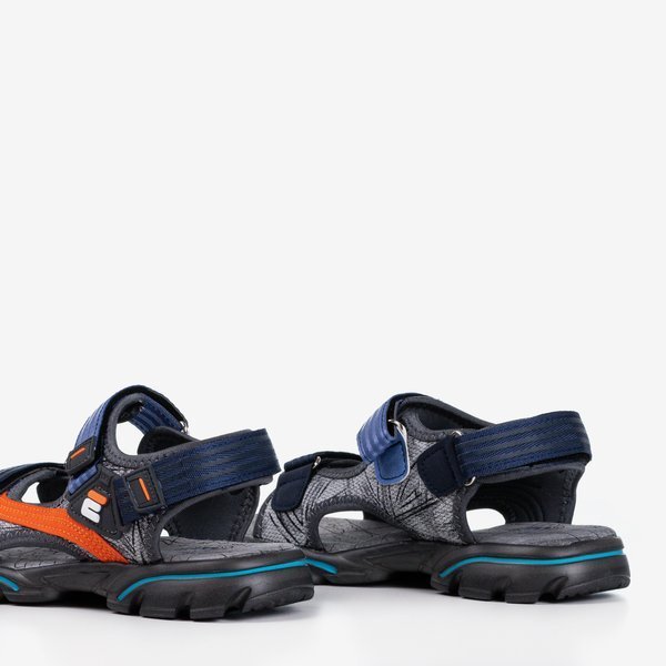 Graue und dunkelblaue Kindersandalen von Bruno - Footwear