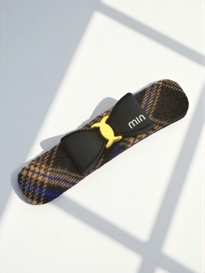 Royalfashion Шпилька для волосся в клітинку з бантиком