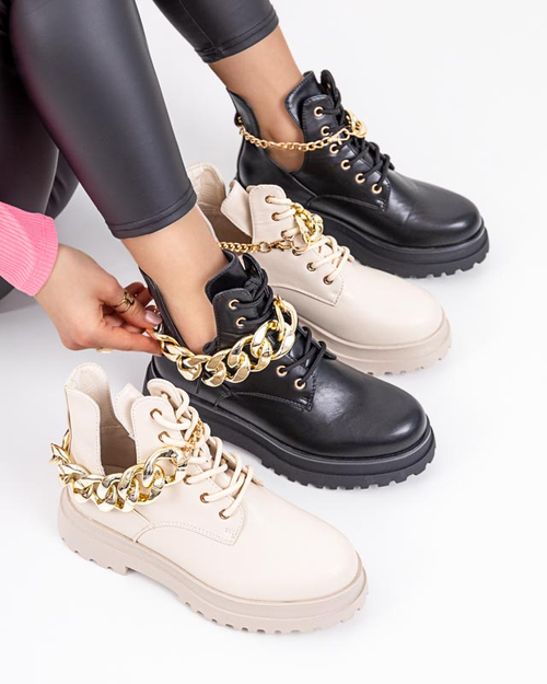 Чорні жіночі черевики з вирізами Neriso