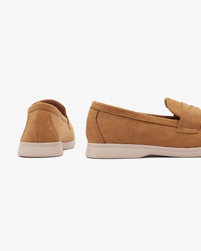 Жіночі мокасини з екозамші верблюжого кольору Daffer- Footwear