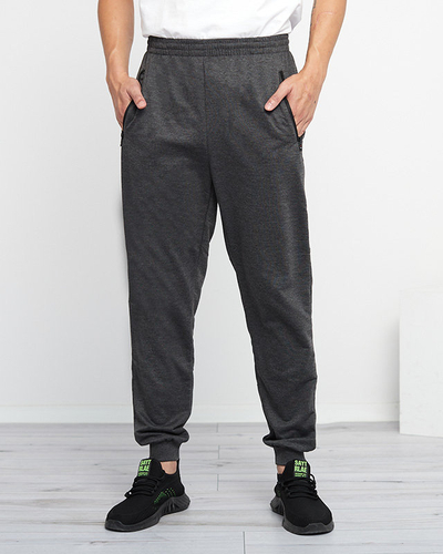 Dunkelgraue Jogginghose mit Taschen für Herren - Kleidung