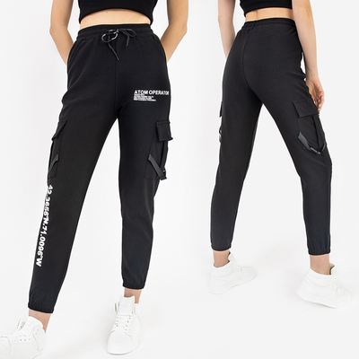 Schwarze Cargohose für Damen - Kleidung